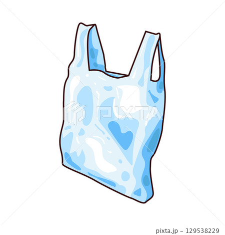illustration of plastic bag illustration of plastic bag 129538229