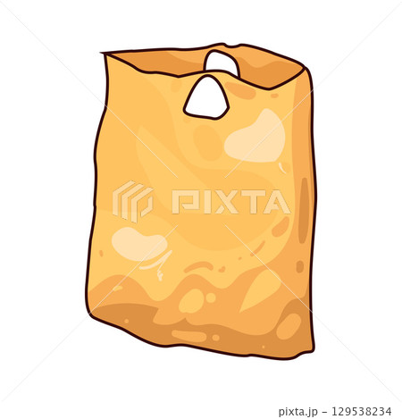 illustration of plastic bag illustration of plastic bag 129538234