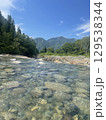 青空と新緑映える越後川口百選の清流 129538344