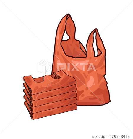 illustration of plastic bags illustration of plastic bags 129538418