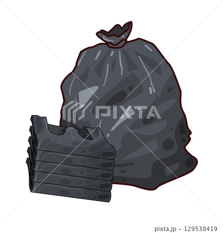 illustration of plastic bags illustration of plastic bags 129538419