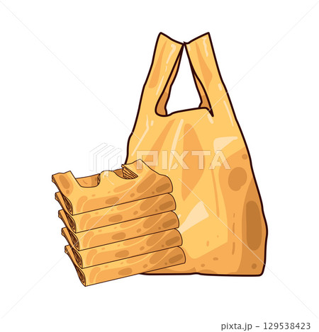 illustration of plastic bags illustration of plastic bags 129538423