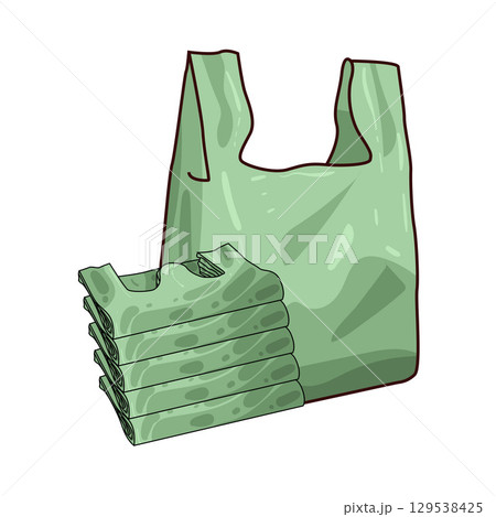 illustration of plastic bags illustration of plastic bags 129538425
