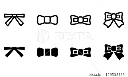 リボンのアイコンイラストセット 129538563