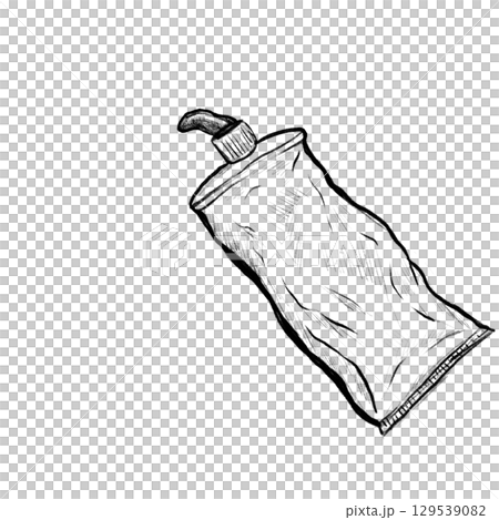 Squeezed toothpaste isolated pencil sketch Squeezed toothpaste isolated pencil sketch 129539082