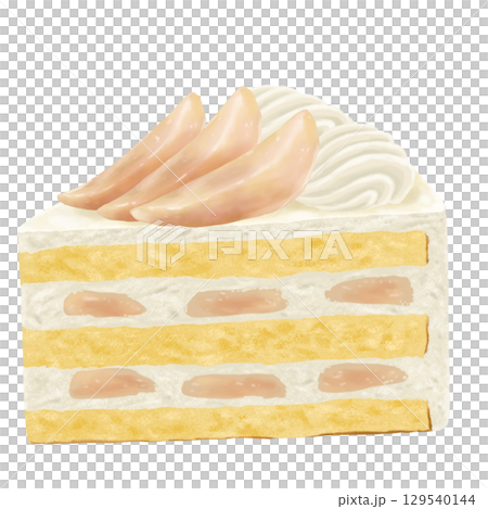 爽やか桃ショートケーキ 129540144