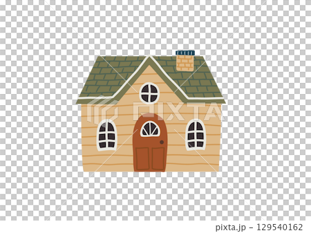 Hand-drawn cute house 129540162