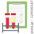 Blood test, blood test tubes 129540187