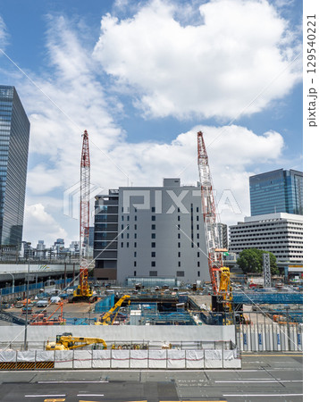 日本一高いビルとなる Torch Tower の建設現場（2025年8月撮影） 129540221