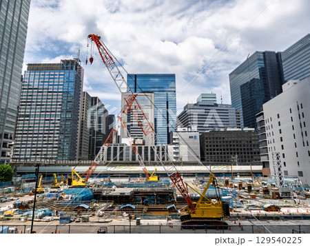 日本一高いビルとなる Torch Tower の建設現場（2025年8月撮影） 129540225