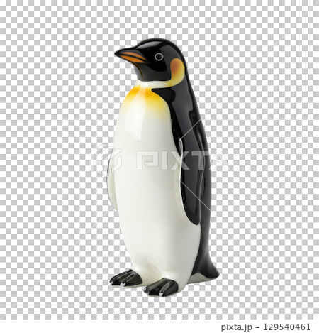 Emperor penguin porcelain figurine a classic vintage statuette for home interior decoration 129540461