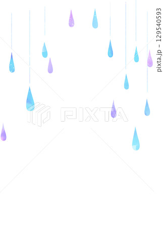 絵本風の雨　縦　ハガキサイズ 129540593