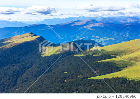 Seceda autumn valley landscape, Val Gardena, Italy Seceda autumn valley landscape, Val Gardena, Italy 129540960