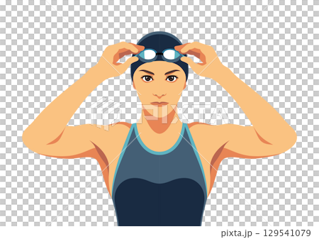 女子競技游泳運動員 女子競技游泳運動員 129541079