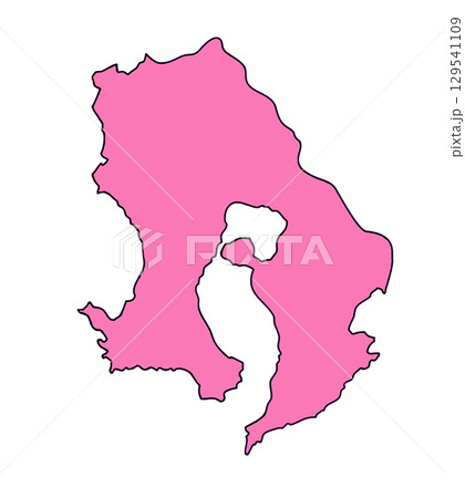 日本地図　鹿児島県 129541109