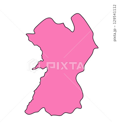 日本地図　熊本県 129541112