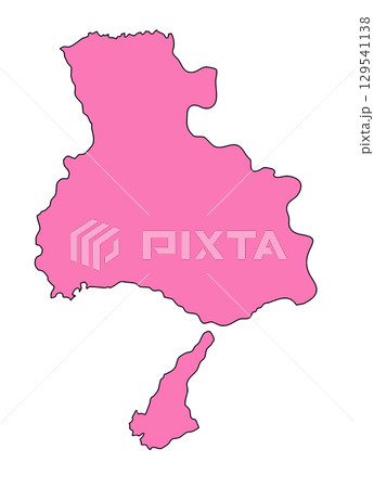 日本地図　兵庫県 129541138