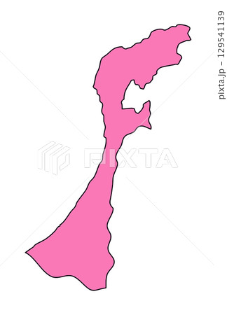日本地図　石川県 129541139