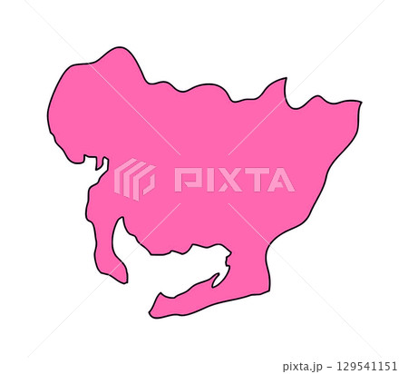 日本地図　愛知県 129541151