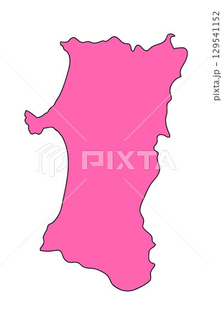 日本地図　秋田県 129541152