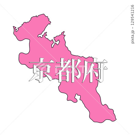 日本地図　京都府 129541216