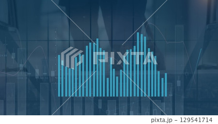 Image of diverse graphs over legs of businesspeople 129541714