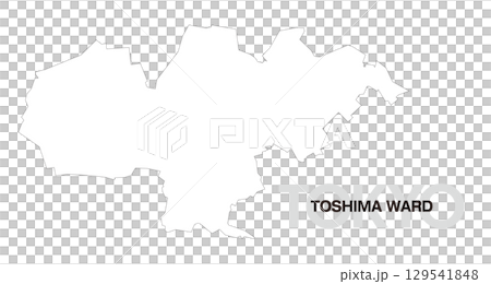 東京豐島區空白地圖 129541848