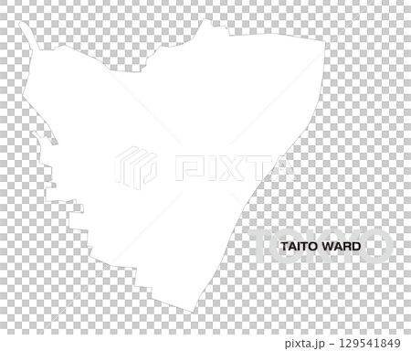 東京都台東区の白地図 129541849