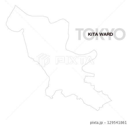 東京都北区の白地図 129541861