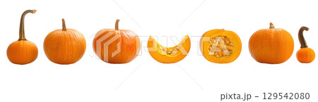 Pumpkins for autumn decor ideas, created with AI, PNG 129542080