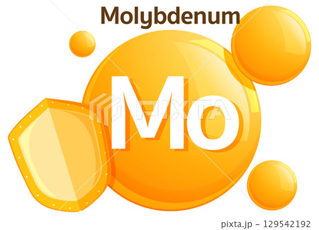 Molybdenum Vitamin Icon with Protective Shield 129542192