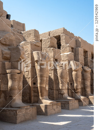 Ancient ruins of Karnak Temple in Luxor, Egypt 129542969