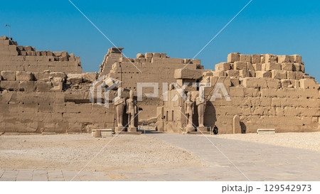 Ancient ruins of Karnak Temple in Luxor, Egypt 129542973