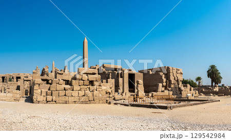 Ancient ruins of Karnak Temple in Luxor, Egypt 129542984