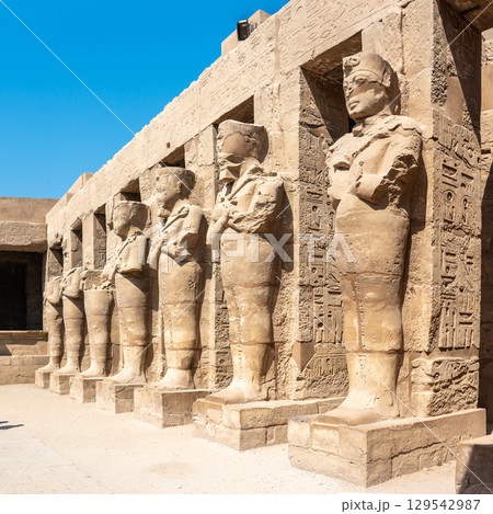 Ancient ruins of Karnak Temple in Luxor, Egypt 129542987