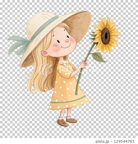Children with different characters Watercolor PNG White Background 129544765