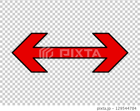 Sharp, double-sided red arrow (long) Sharp, double-sided red arrow (long) 129544784