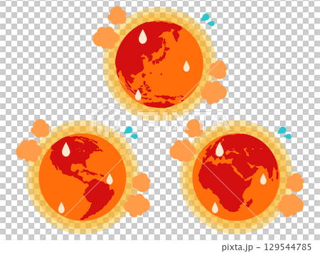 Earth vector representing global warming Earth vector representing global warming 129544785