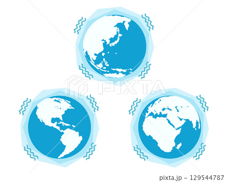 地球の寒冷化 ベクター 地球の寒冷化 ベクター 129544787