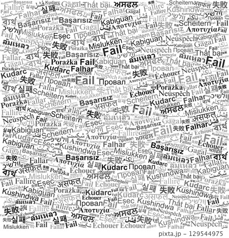 "Fail" Word Cloud in Diverse Languages "Fail" Word Cloud in Diverse Languages 129544975