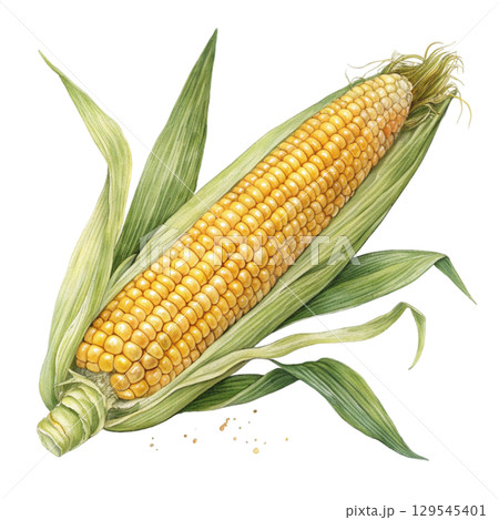 Watercolor Vegetables Clipart White Background 129545401