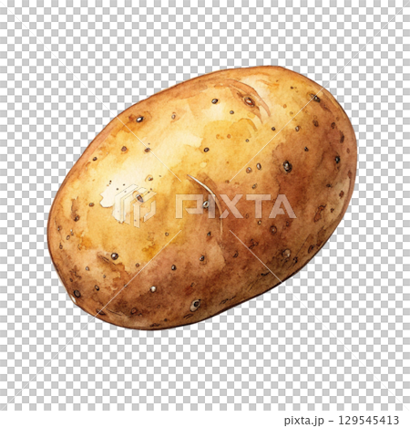 Watercolor Vegetables Clipart White Background 129545413