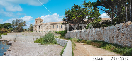 shore view of Lerins abbey on Ile Saint-Honorat 129545557