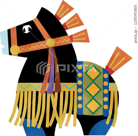 2026年午年の年賀状テンプレート 干支 お正月 新年 2026年午年の年賀状テンプレート 干支 お正月 新年 129545905