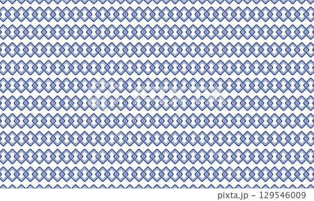 横に繋がった隅が凹んだ子持ち吉原模様の背景 129546009
