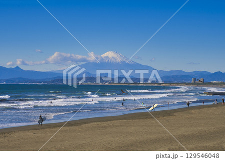 【藤沢市】鵠沼海岸の風景 129546048
