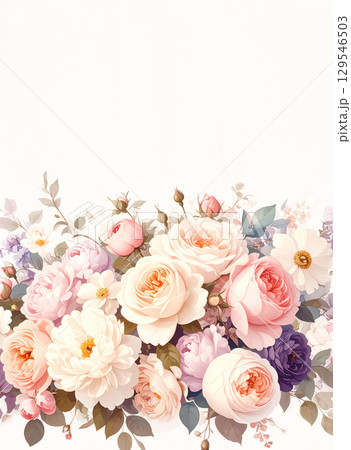 美しいたくさんの花の背景 129546503