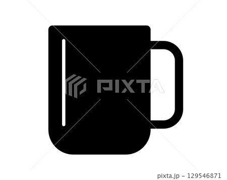 マグカップのアイコン　モノトーン 129546871