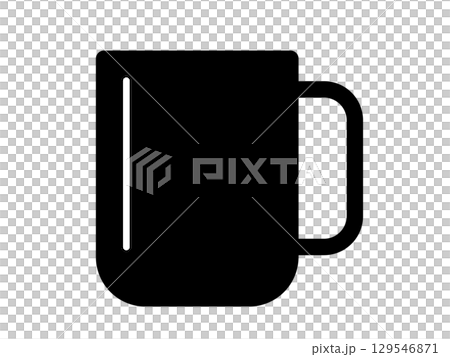 マグカップのアイコン　モノトーン 129546871