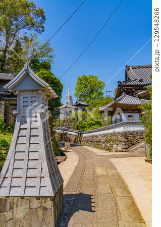 【長崎県平戸島】寺院と教会の見える道 【長崎県平戸島】寺院と教会の見える道 129548206